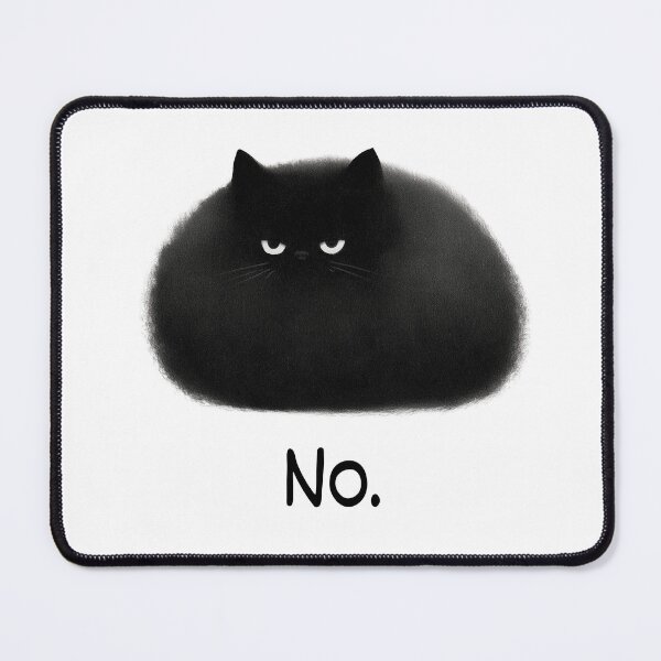 Item preview, Funny Judgmental Black Cat Loaf "No" Graphic designed and sold by nomu-nomu.