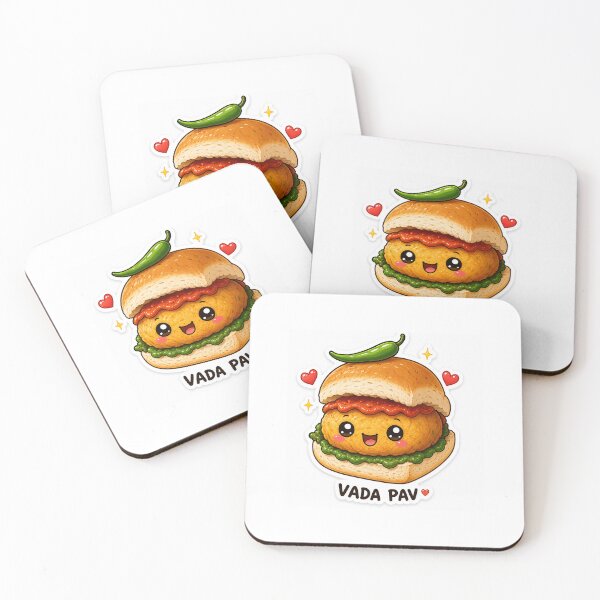Item preview, Cute Kawaii Vada Pav Sticker - Happy Indian Street Food Cartoon designed and sold by dkdesign26.
