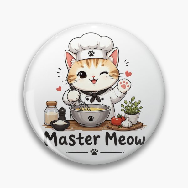 Item preview, Master Meow Cute Cat Chef | Kawaii Cooking Cat | Funny Cat Lover Sticker designed and sold by Sanika arts .