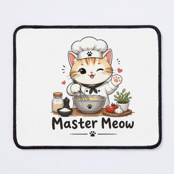 Item preview, Master Meow Cute Cat Chef | Kawaii Cooking Cat | Funny Cat Lover Sticker designed and sold by Sanika arts .