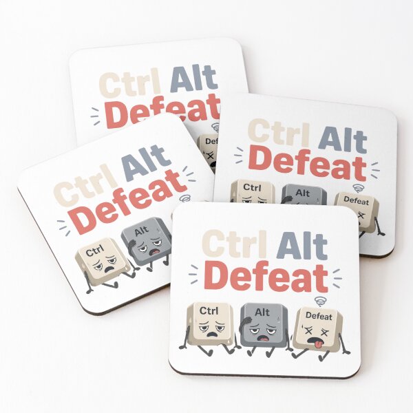 Item preview, Ctrl Alt Defeat Funny Computer Keyboard Tech Humour  designed and sold by Cerys-GS.