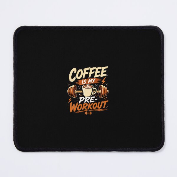 Item preview, Coffee Is My Pre Workout Funny Gym Fitness Typography Graphic designed and sold by Velouria Universe.