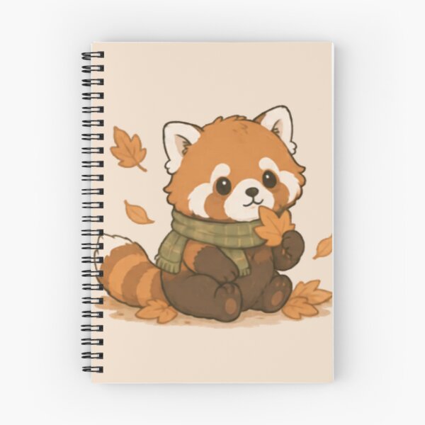 Item preview, Cute Autumn Red Panda designed and sold by MellowMunchkins.