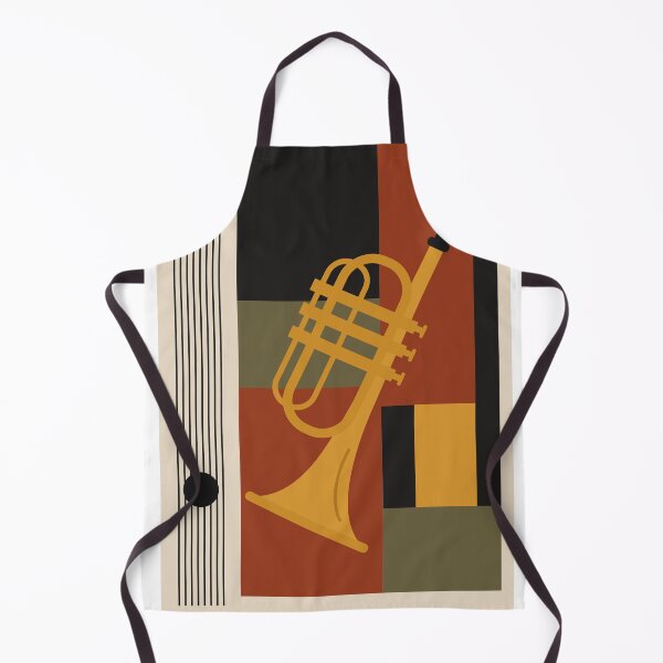 Item preview, Bauhaus Trumpet Decor | Minimalist Geometric Music Art | Mid-Century Modern Jazz Print | Autumn Edition designed and sold by Studio pod Burom.