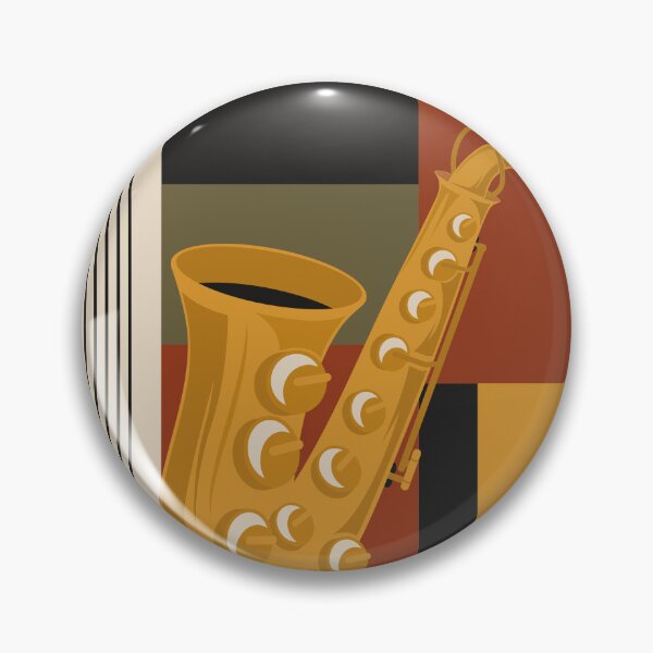 Item preview, Bauhaus Saxophone Art | Minimalist Jazz Print | Mid-Century Modern Geometric Music Print | Autumn Edition designed and sold by Studio pod Burom.