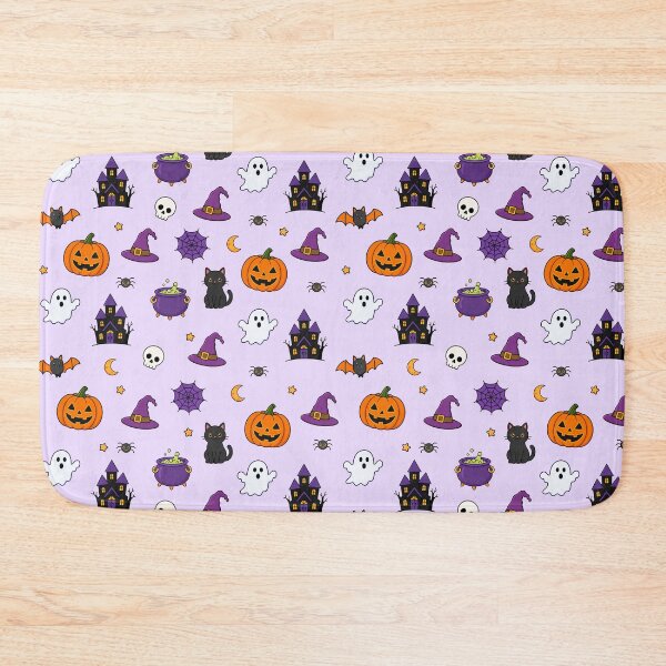 Item preview, Cute Halloween Icons Seamless Pattern Spooky designed and sold by teeperfect.
