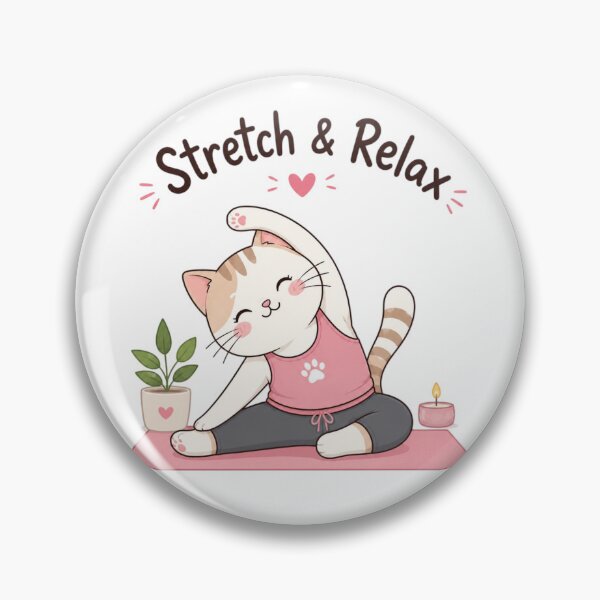 Item preview, Stretch & Relax Cute Yoga Cat | Kawaii Meditating Kitty | Funny Cat Yoga Illustration | Relaxation & Wellness Gift designed and sold by Sanika arts .