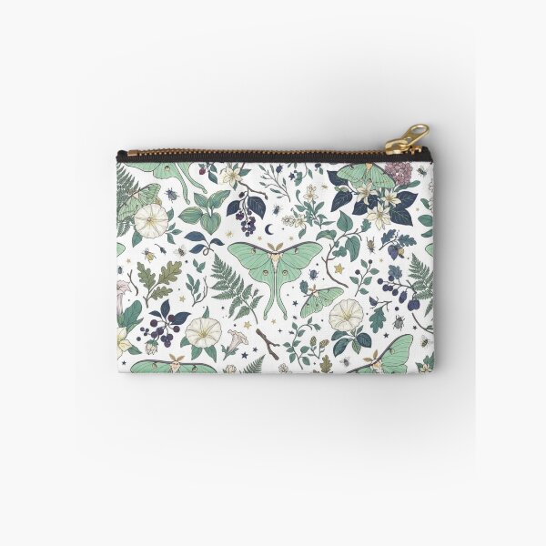Item preview, Celestial Luna Moth Botanical Night Garden Pattern designed and sold by bvdesignart.