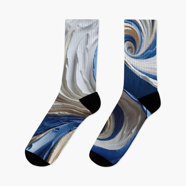 Item preview, Flowing Blue and White Spiral designed and sold by Vicky Brago-Mitchell®.