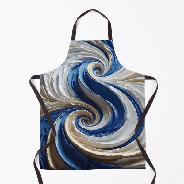 Item preview, Flowing Blue and White Spiral designed and sold by Vicky Brago-Mitchell®.