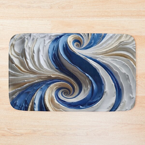 Item preview, Flowing Blue and White Spiral designed and sold by Vicky Brago-Mitchell®.