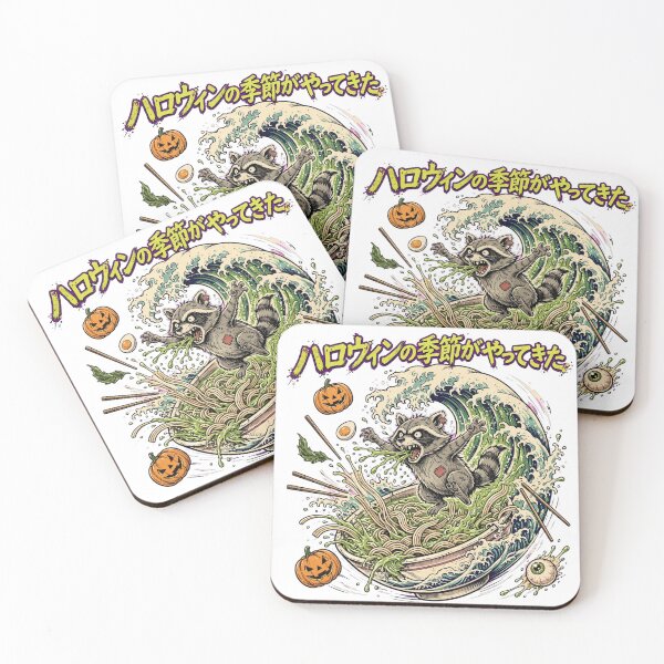 Item preview, Great Zombie Ramen Wave Halloween Raccoon Season designed and sold by Yellowriversss.