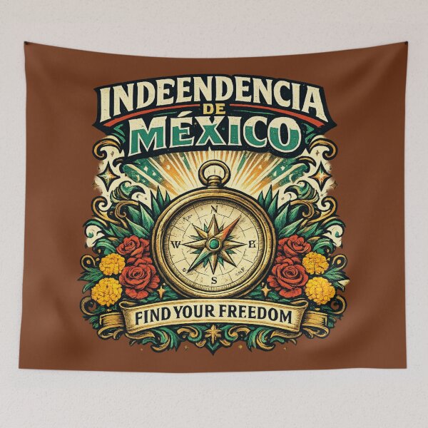 Item preview, Independencia De México Find Your Freedom Vintage Compass Mexican Pride Art designed and sold by irfanshikh.