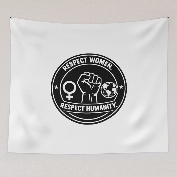 Item preview, Respect Women Respect Humanity Vintage Feminist Badge | Women's Rights Equality Empowerment Graphic Design designed and sold by Velora Printss.