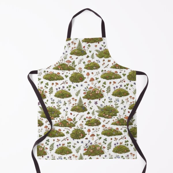 Item preview, Cozy Forest Moss and Mushroom Pattern Art designed and sold by bvdesignart.