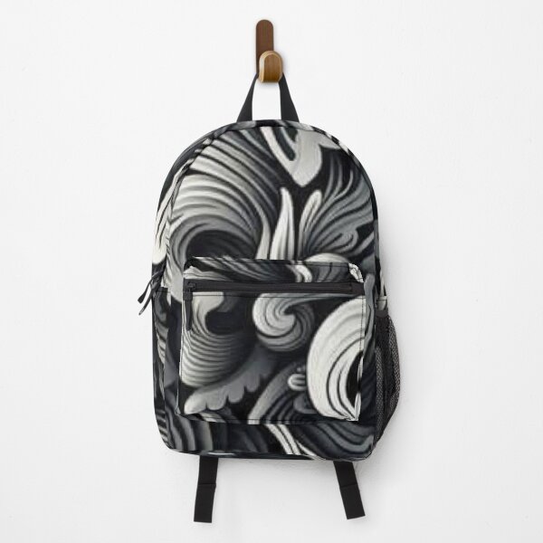 Item preview, Dark Baroque Floral Swirl Monochromatic Pattern designed and sold by LYAN-STORE.