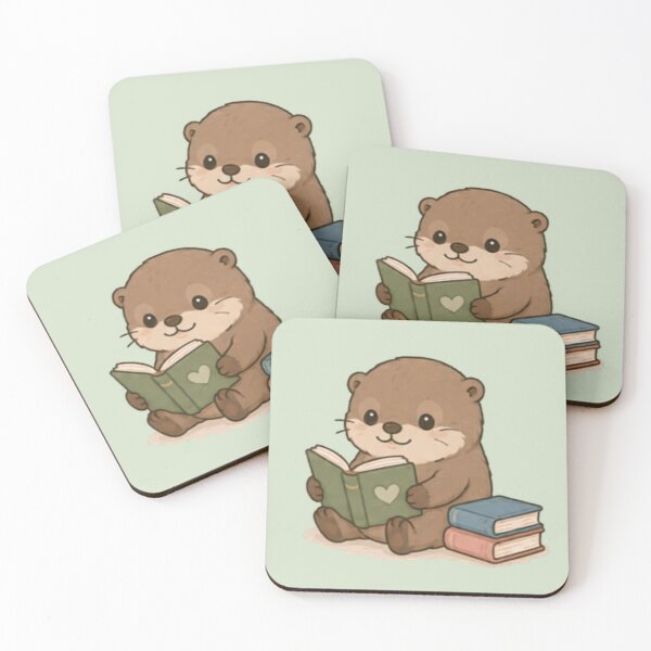 Item preview, Cute Bookworm Otter designed and sold by MellowMunchkins.