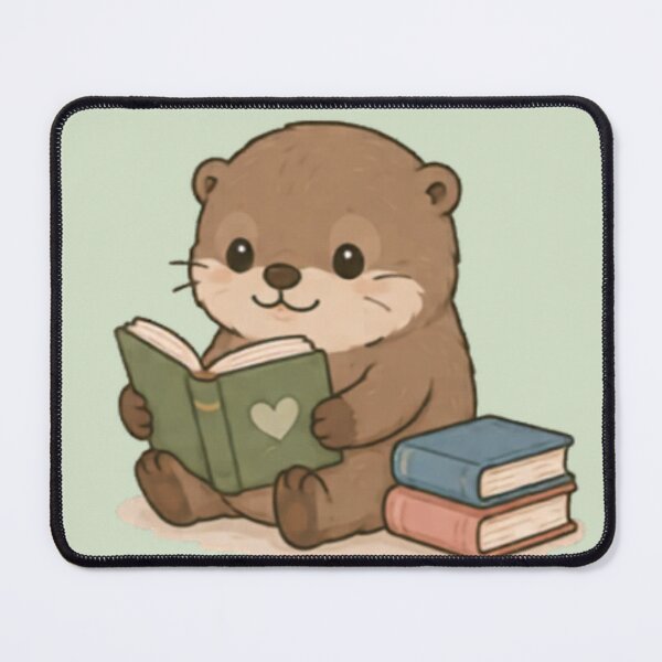 Item preview, Cute Bookworm Otter designed and sold by MellowMunchkins.