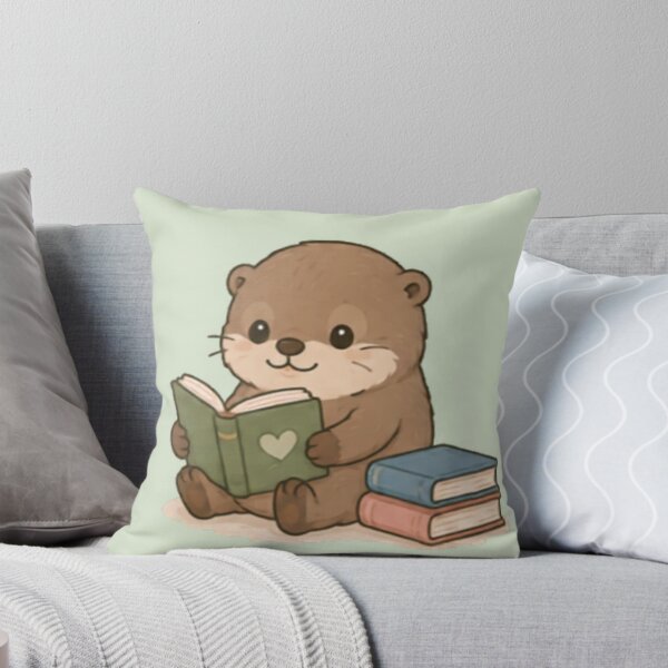 Item preview, Cute Bookworm Otter designed and sold by MellowMunchkins.