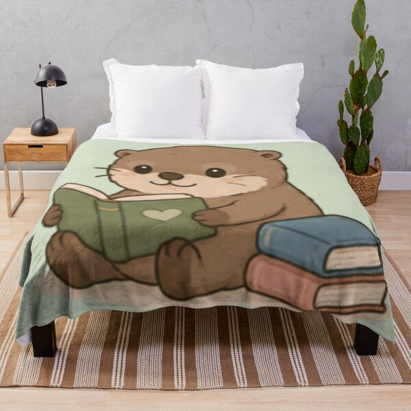Item preview, Cute Bookworm Otter designed and sold by MellowMunchkins.