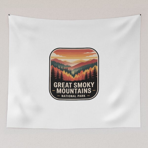 Artikelvorschau, Vintage-Reiseabzeichen des Great Smoky Mountains Nationalparks entworfen und verkauft von Teelogic.