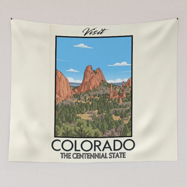 Item preview, Colorado Scenic Vintage Style Travel Advert designed and sold by Dimensionality.