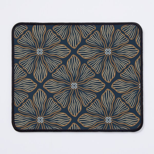 Item preview, Floral Pattern 1 Tan on Navy designed and sold by IsabellaPellino.