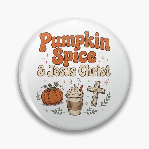 Item preview, Pumpkin Spice & Jesus Christ Retro Groovy Fall Christian Shirt  Vintage Pumpkin Spice Latte Cross designed and sold by Yellowriversss.