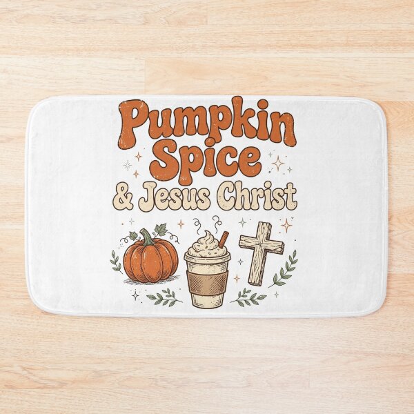 Item preview, Pumpkin Spice & Jesus Christ Retro Groovy Fall Christian Shirt  Vintage Pumpkin Spice Latte Cross designed and sold by Yellowriversss.
