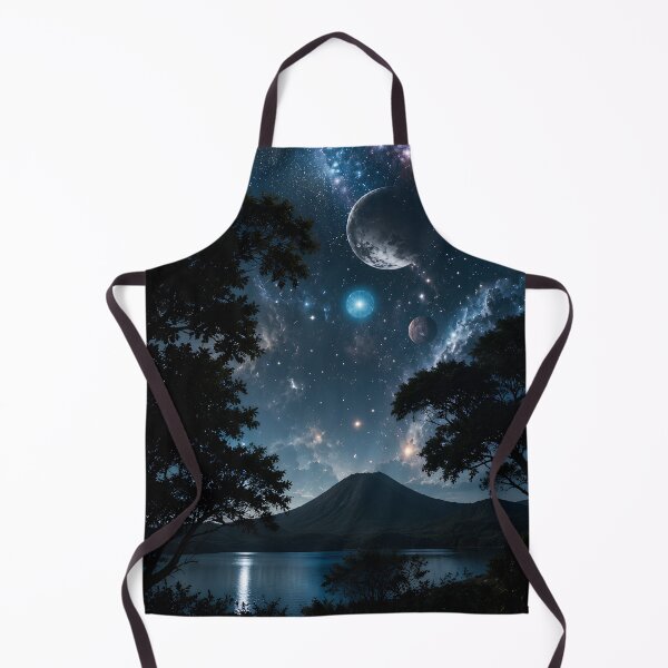 Item preview, Cosmic Night Over an Alien Lake | Realistic Planetary Sky Landscape designed and sold by Extravanganzza.
