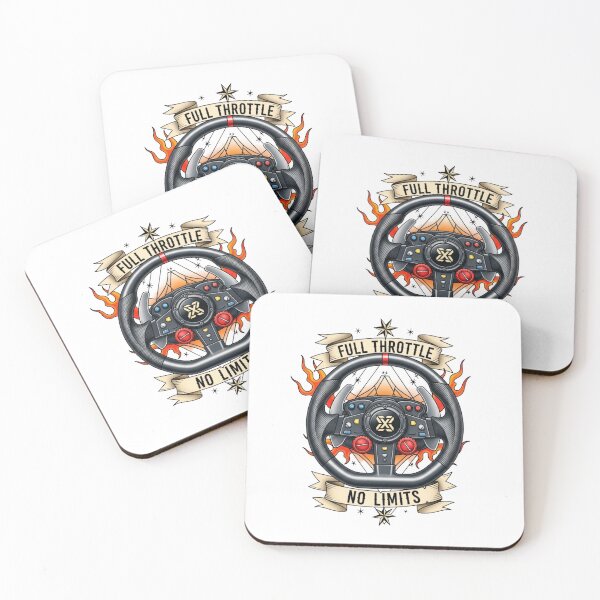Item preview, Sim Racing Wheel Full Throttle No Limits Gamer Tattoo designed and sold by Dzblack.