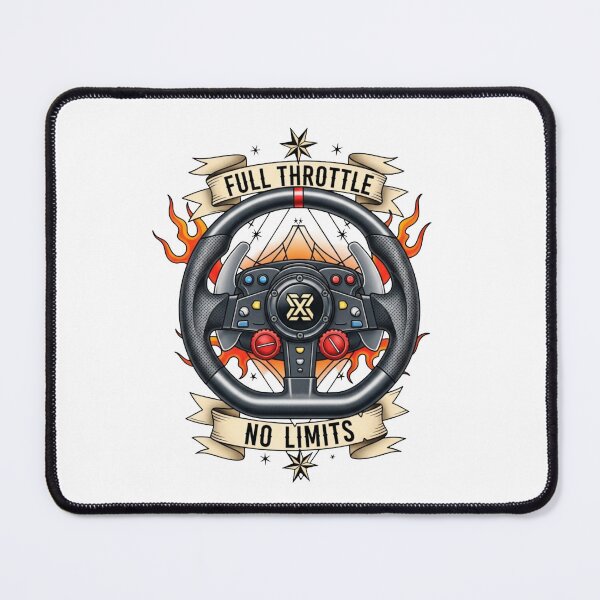 Item preview, Sim Racing Wheel Full Throttle No Limits Gamer Tattoo designed and sold by Dzblack.