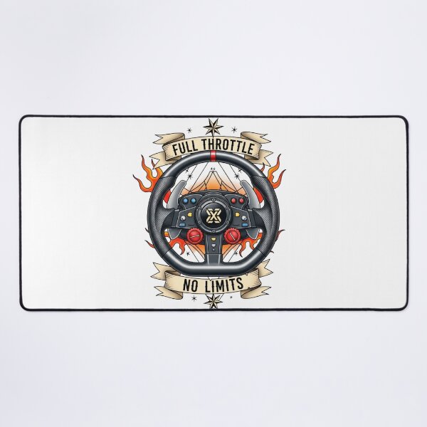 Item preview, Sim Racing Wheel Full Throttle No Limits Gamer Tattoo designed and sold by Dzblack.