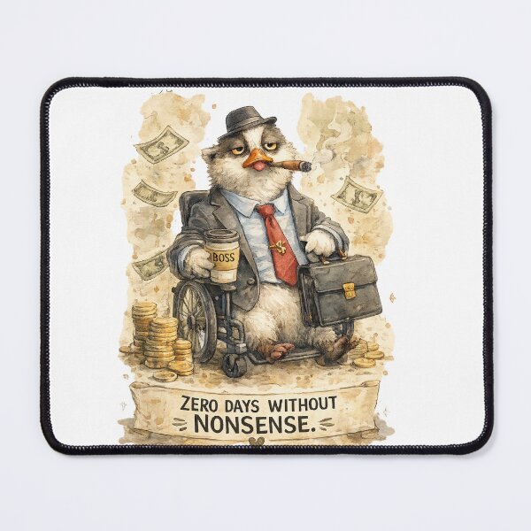 Item preview, Corporate Goose Zero Days Without Nonsense Funny Office Humor designed and sold by DreamyBrushArt.