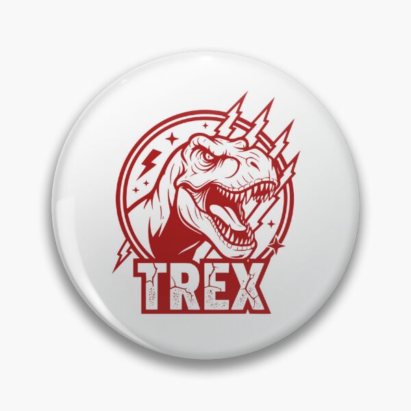 Item preview, TREX Fierce Dinosaur Thunderstorm Team Logo Monochrome Art designed and sold by Velouria Universe.