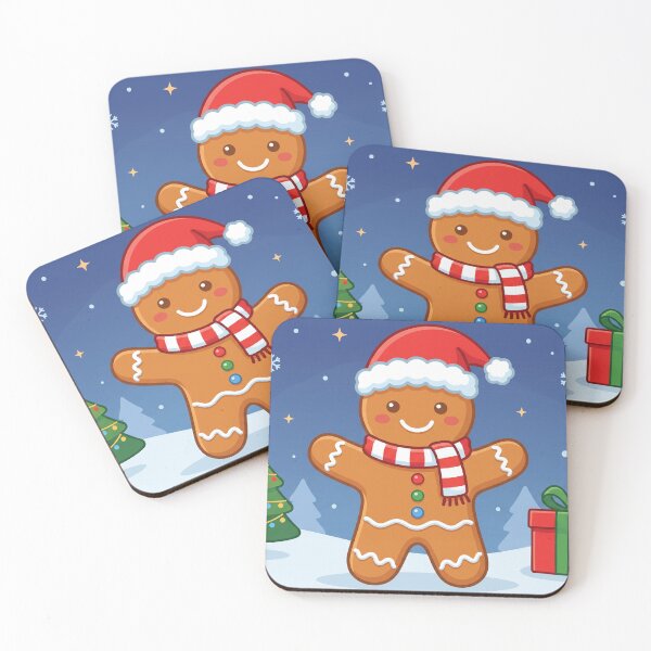 Item preview, Cute Christmas Gingerbread Man Old Cassic Cartoon designed and sold by Softie Sticker Studio.