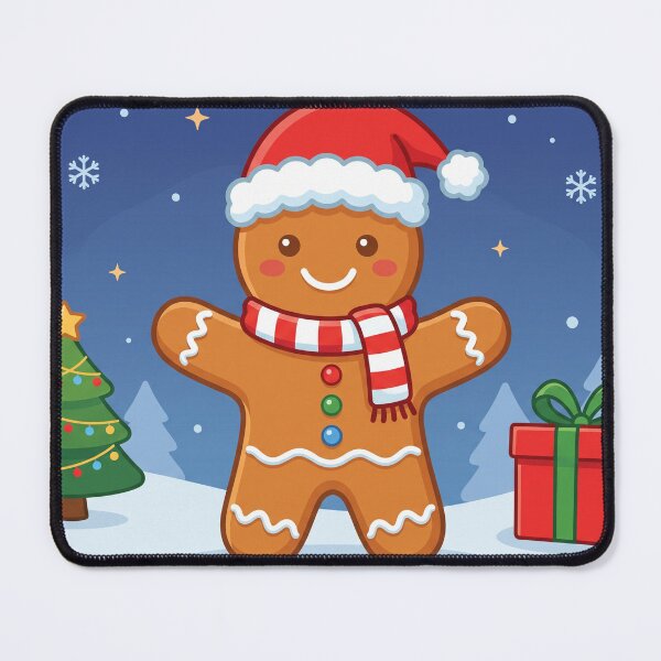 Item preview, Cute Christmas Gingerbread Man Old Cassic Cartoon designed and sold by Softie Sticker Studio.
