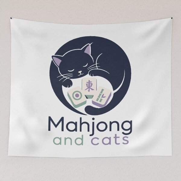 Item preview, Mahjong Social Club Retro Tile Game Design designed and sold by JansenGS.