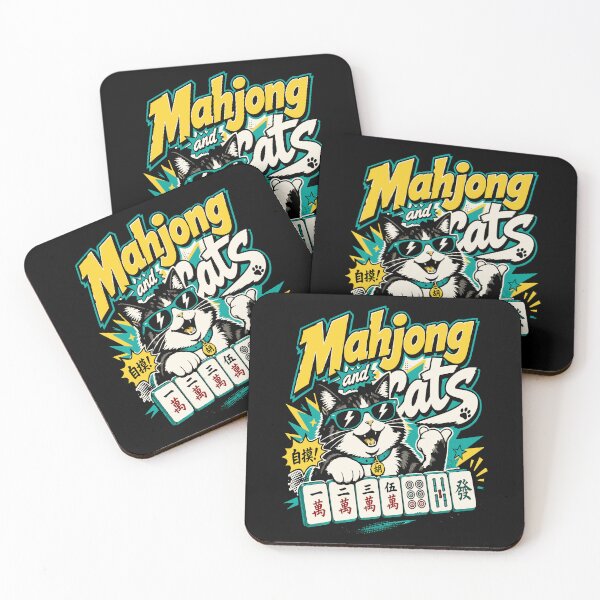 Item preview, Mahjong Social Club Retro Tile Game Design designed and sold by JansenGS.