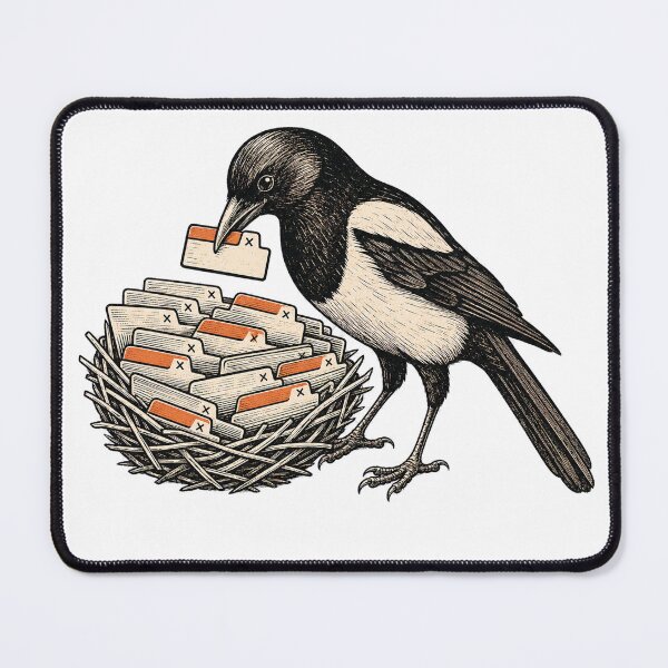 Item preview, Tab-Hoarding Magpie – Funny Browser Tabs Design designed and sold by yagniikd-.