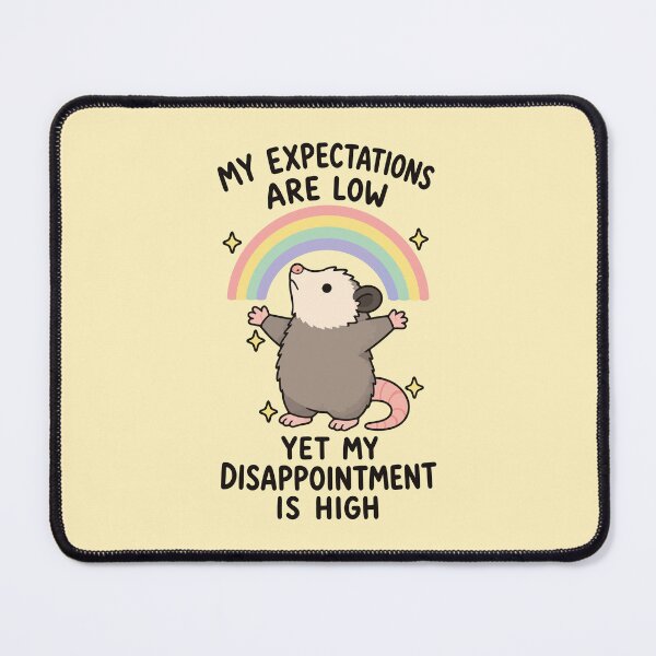 Item preview, Expectations are Low, Disappointment is High - Funny Opossum Rainbow designed and sold by thecatcouch.