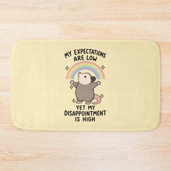 Item preview, Expectations are Low, Disappointment is High - Funny Opossum Rainbow designed and sold by thecatcouch.