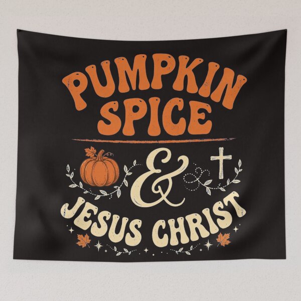 Item preview, Pumpkin Spice & Jesus Christ Retro Groovy Fall Christian Autumn designed and sold by Yellowriversss.