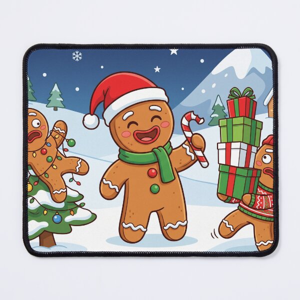 Item preview, funny christmas gingerbread man designed and sold by Softie Sticker Studio.