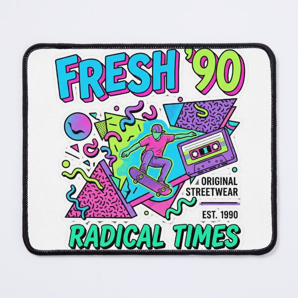 Item preview, Fresh 90 Radical Times Retro Skateboard Streetwear designed and sold by rich-moda.