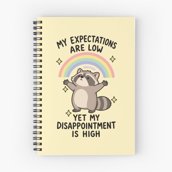 Item preview, Expectations are Low, Disappointment is High - Funny Raccoon Rainbow designed and sold by thecatcouch.