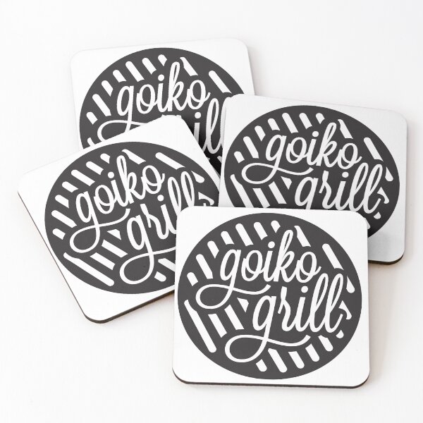 Item preview, Goiko Grill Modern White Script on Black designed and sold by kimgrq.