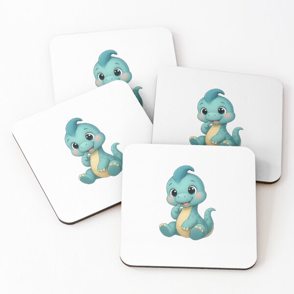 Item preview, Cute Baby Dinosaur Sitting Happy Cartoon Design designed and sold by Velouria Universe.