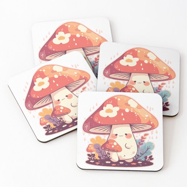 Item preview, Cute Cottagecore Mushroom in the Rain designed and sold by StickerMan17.
