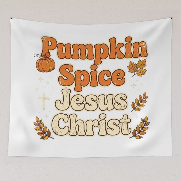Item preview, Pumpkin Spice & Jesus Christ Retro Fall Christian designed and sold by Yellowriversss.